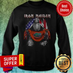Skeleton Iron Maiden Florida Gators Logo American Flag Independence Day Sweatshirt