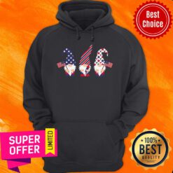 Top 4th Of July Gnome American Flag Hoodie