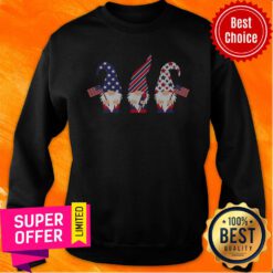 Top 4th Of July Gnome American Flag Sweatshirt