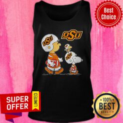 Top Charlie Brown Snoopy And Woodstock OSU Tank Top