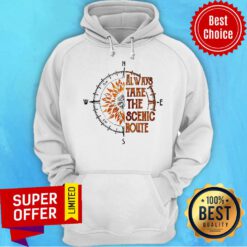 Top Clock Sunflower Always Take The Scenic Route Hoodie