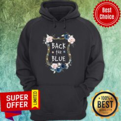 Top Flower Back The Blue Hoodie