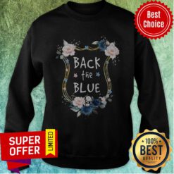 Top Flower Back The Blue Sweatshirt