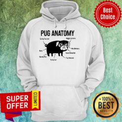 Top The Pug Anatomy Pug Hoodie