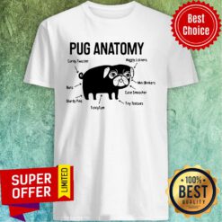 Top The Pug Anatomy Pug Shirt