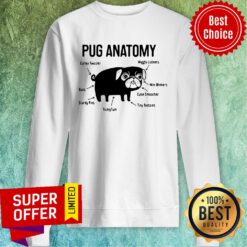 Top The Pug Anatomy Pug Sweatshirt