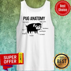 Top The Pug Anatomy Pug Tank Top
