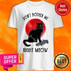 Awesome Cat Don’t Bother Me Right Meow Shirt