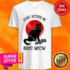 Awesome Cat Don’t Bother Me Right Meow V-neck