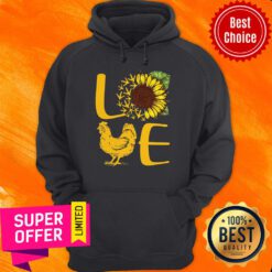 Awesome Love Sunflower Chicken Hoodie