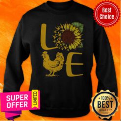 Awesome Love Sunflower Chicken Sweatshirt