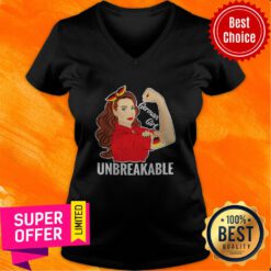 Awesome Strong Woman Tattoo German Girl Unbreakable V-neck