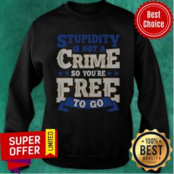Awesome Stupidity Is Not A Crime So You're Free To Go Sweashirt