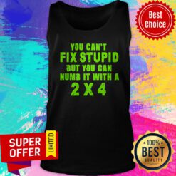 Awesome You Can't Fix Stupid But You Can Numb It With A 2x4 Tank Top