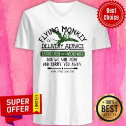 Flying Monkey Delivery Service Just One Cackie Wicked Witch V-neck