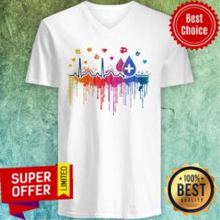 Funny Beat Paint Proud Phlebotomist V-neck