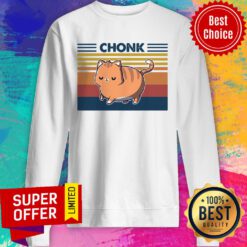 Funny Cat Chonk Vintage Sweatshirt