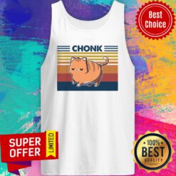 Funny Cat Chonk Vintage Tank Top