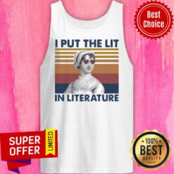 Funny Jane Austen I Put The Lit In Literature Vintage Tank Top