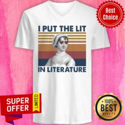 Funny Jane Austen I Put The Lit In Literature Vintage V-neck