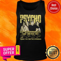 Funny PSYCHO 60th Anniversary 1960 2020 Thank You For The Memories Signature Tank Top
