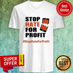 Funny Stop Hate For Profit V-neck