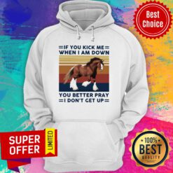 Horse If You Kick Me When I Am Down You Better Pray I Don’t Get Up Hoodie