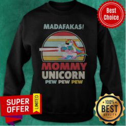LGBT Baby Unicorn Madafakas Mommy Unicorn Pew Pew Pew Vintage Sweatshirt