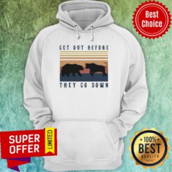 Nice Bear And Buffalo Get Out Before They Go Down Hoodie
