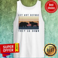 Nice Bear And Buffalo Get Out Before They Go Down Tank Top