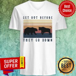 Nice Bear And Buffalo Get Out Before They Go Down V-neck