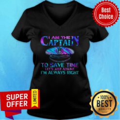 Nice I Am The Captain To Save Time V-neck