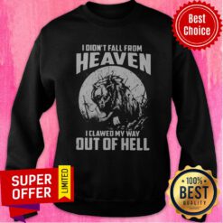 Nice I Didn’t Fall From Heaven I Clawed My Way Out Of Hell Sweatshirt