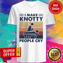 Nice I Make Knotty People Cry Vintage V-neck