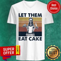 Nice Skull Let Them Eat Cake Vintage V-neck