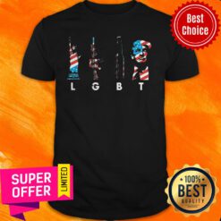 Nice Statue of Liberty Gun Beer Trump LGBT American Flag Shirt
