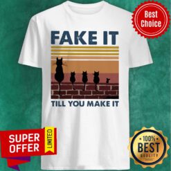 Official Vintage Fake It Till You Make It Cat ShirtOfficial Vintage Fake It Till You Make It Cat Shirt