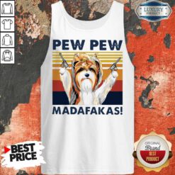 Premium Biewer Terrier Pew Pew Madafakas Vintage Tank Top