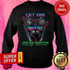 Premium Black Cat Let The Beat Drop Sweatshirt