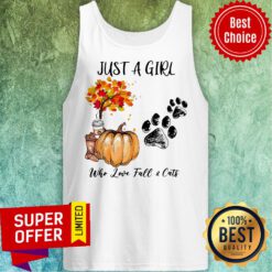 Premium Just A Girl Who Love Fall And Cats Halloween Tank Top