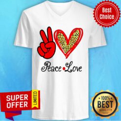Premium Peace Love V-neck