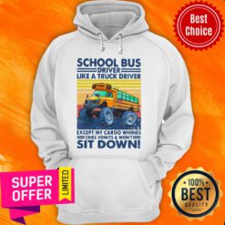School Bus Driver Like A Truck Drivers Except My Cargo Whines Cries Vomits And Won’t Sit Down Vintage Retro Hoodie