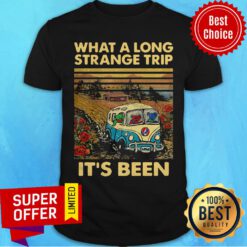 Top Grateful Dead Bear What A Long Strange Trip It's Been Vintage Retro Shirt