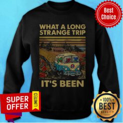Top Grateful Dead Bear What A Long Strange Trip It's Been Vintage Retro Sweatshirt