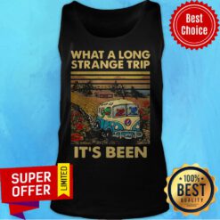 Top Grateful Dead Bear What A Long Strange Trip It's Been Vintage Retro Tank Top