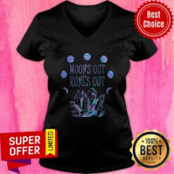 Top Moons Out Runes Out V-neck