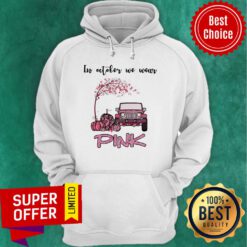 Top Purple Jeep And Pumpkins Breast Cancer In October We Wear Pink Hoodie