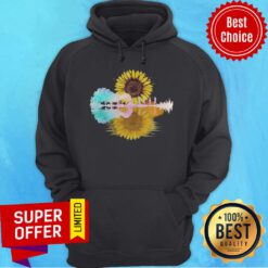 Top The Beatles Guitar Sunflowers Water Reflection Hoodie