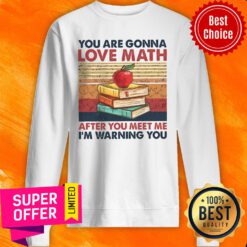 Top Vintage You Are Gonna Love Math After You Meet Me I'm Warning You Sweatshirt
