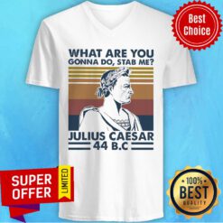 Vintage Retro What Are You Gonna Do Stab Me Julius Caesar 44 B.C V-neck